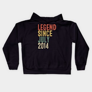 Fun Legend Since July 2014 6th Birthday Gift 6 Year Old Kids Hoodie